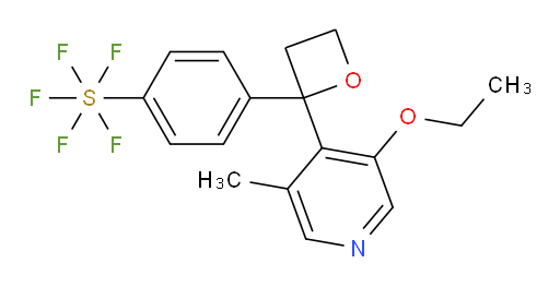 4-(2-(3-ethoxy-5-methylpyridin-4-yl)oxetan-2-yl)(pentafluoromercapto)benzene