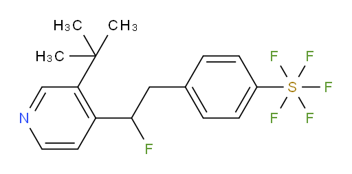 4-(2-(3-(tert-butyl)pyridin-4-yl)-2-fluoroethyl)(pentafluoromercapto)benzene