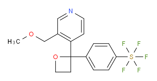 4-(2-(3-(methoxymethyl)pyridin-4-yl)oxetan-2-yl)(pentafluoromercapto)benzene