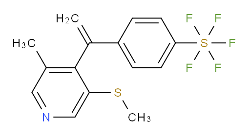 4-(1-(3-methyl-5-(methylthio)pyridin-4-yl)vinyl)(pentafluoromercapto)benzene