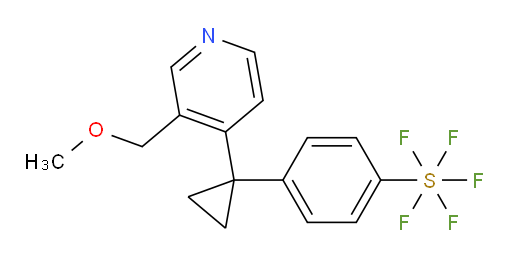 4-(1-(3-(methoxymethyl)pyridin-4-yl)cyclopropyl)(pentafluoromercapto)benzene