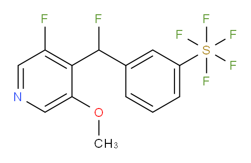 3-(fluoro(3-fluoro-5-methoxypyridin-4-yl)methyl)(pentafluoromercapto)benzene