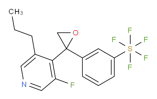 3-(2-(3-fluoro-5-propylpyridin-4-yl)oxiran-2-yl)(pentafluoromercapto)benzene