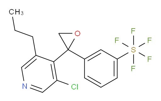 3-(2-(3-chloro-5-propylpyridin-4-yl)oxiran-2-yl)(pentafluoromercapto)benzene