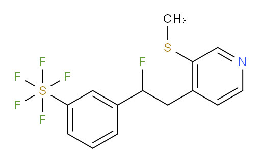 3-(1-fluoro-2-(3-(methylthio)pyridin-4-yl)ethyl)(pentafluoromercapto)benzene