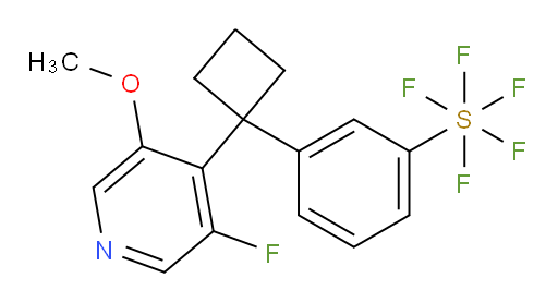 3-(1-(3-fluoro-5-methoxypyridin-4-yl)cyclobutyl)(pentafluoromercapto)benzene