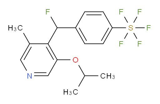 4-(fluoro(3-isopropoxy-5-methylpyridin-4-yl)methyl)(pentafluoromercapto)benzene