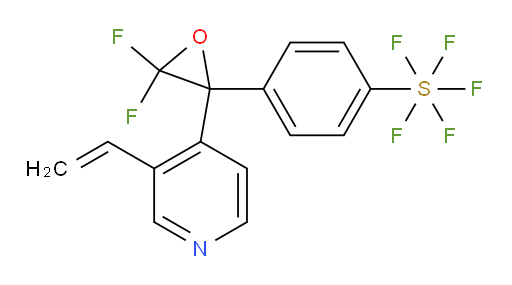 4-(3,3-difluoro-2-(3-vinylpyridin-4-yl)oxiran-2-yl)(pentafluoromercapto)benzene