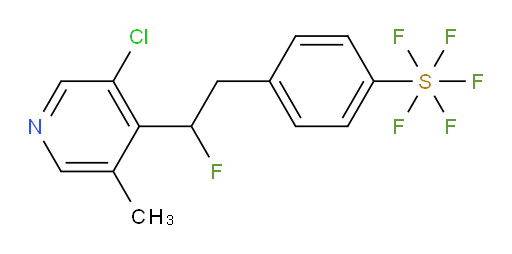 4-(2-(3-chloro-5-methylpyridin-4-yl)-2-fluoroethyl)(pentafluoromercapto)benzene