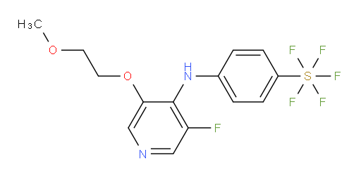4-((3-fluoro-5-(2-methoxyethoxy)pyridin-4-yl)amino)(pentafluoromercapto)benzene