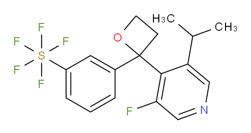 3-(2-(3-fluoro-5-isopropylpyridin-4-yl)oxetan-2-yl)(pentafluoromercapto)benzene