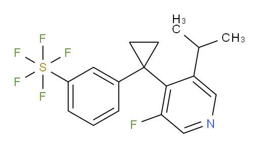 3-(1-(3-fluoro-5-isopropylpyridin-4-yl)cyclopropyl)(pentafluoromercapto)benzene