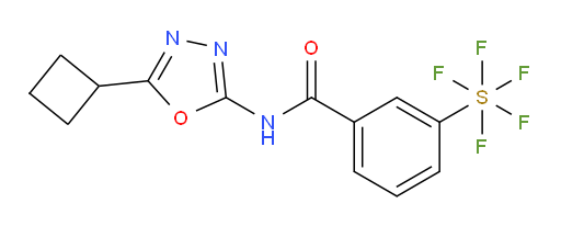 [3-[[(5-Cyclobutyl-1,3,4-oxadiazol-2-yl)amino]carbonyl]phenyl]sulfur pentafluoride