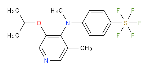 4-((3-isopropoxy-5-methylpyridin-4-yl)(methyl)amino)(pentafluoromercapto)benzene