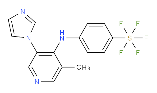 4-((3-(1H-imidazol-1-yl)-5-methylpyridin-4-yl)amino)(pentafluoromercapto)benzene