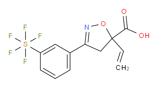 3-(3-(pentafluoromercapto)phenyl)-5-vinyl-4,5-dihydroisoxazole-5-carboxylic acid