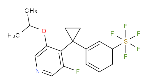 3-(1-(3-fluoro-5-isopropoxypyridin-4-yl)cyclopropyl)(pentafluoromercapto)benzene