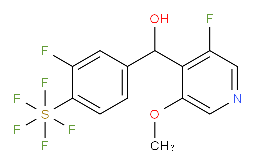 (3-fluoro-4-(pentafluoromercapto)phenyl)(3-fluoro-5-methoxypyridin-4-yl)methanol
