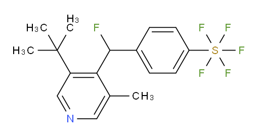 4-((3-(tert-butyl)-5-methylpyridin-4-yl)fluoromethyl)(pentafluoromercapto)benzene