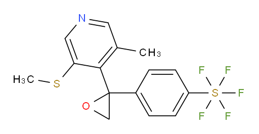 4-(2-(3-methyl-5-(methylthio)pyridin-4-yl)oxiran-2-yl)(pentafluoromercapto)benzene