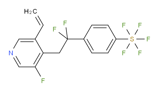 4-(1,1-difluoro-2-(3-fluoro-5-vinylpyridin-4-yl)ethyl)(pentafluoromercapto)benzene