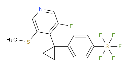 4-(1-(3-fluoro-5-(methylthio)pyridin-4-yl)cyclopropyl)(pentafluoromercapto)benzene