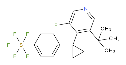 4-(1-(3-(tert-butyl)-5-fluoropyridin-4-yl)cyclopropyl)(pentafluoromercapto)benzene