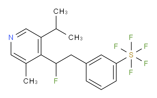 3-(2-fluoro-2-(3-isopropyl-5-methylpyridin-4-yl)ethyl)(pentafluoromercapto)benzene