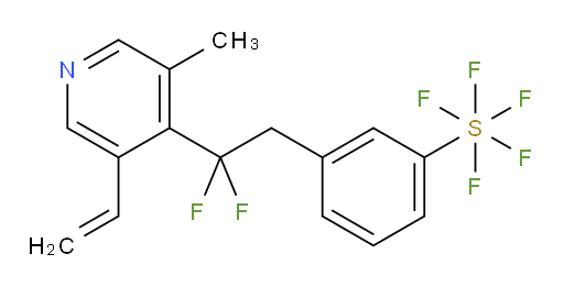 3-(2,2-difluoro-2-(3-methyl-5-vinylpyridin-4-yl)ethyl)(pentafluoromercapto)benzene