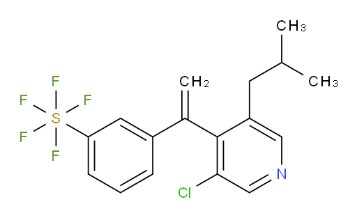 3-(1-(3-chloro-5-isobutylpyridin-4-yl)vinyl)(pentafluoromercapto)benzene
