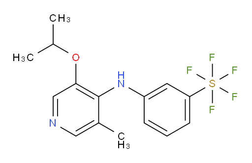 3-((3-isopropoxy-5-methylpyridin-4-yl)amino)(pentafluoromercapto)benzene