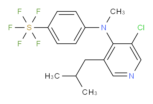 4-((3-chloro-5-isobutylpyridin-4-yl)(methyl)amino)phenylsulfur pentafluoride