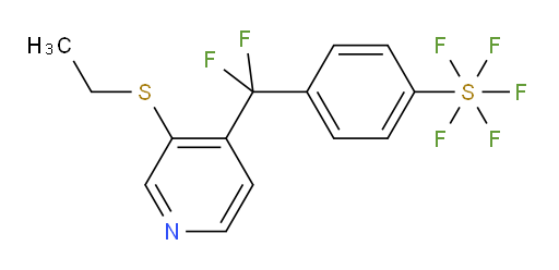 4-((3-(ethylthio)pyridin-4-yl)difluoromethyl)(pentafluoromercapto)benzene
