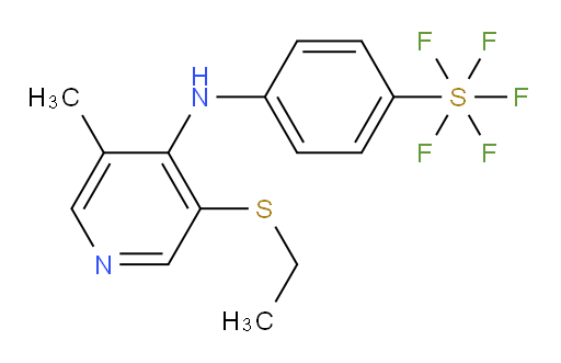 4-((3-(ethylthio)-5-methylpyridin-4-yl)amino)(pentafluoromercapto)benzene