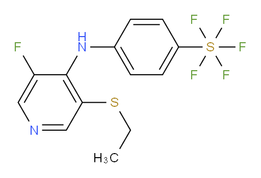 4-((3-(ethylthio)-5-fluoropyridin-4-yl)amino)(pentafluoromercapto)benzene