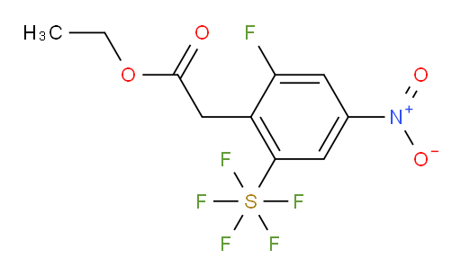 ethyl 2-(2-fluoro-6-(pentafluoromercapto)-4-nitrophenyl)acetate