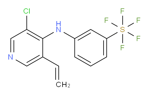 3-((3-chloro-5-vinylpyridin-4-yl)amino)(pentafluoromercapto)benzene