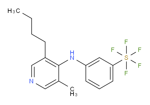 3-((3-butyl-5-methylpyridin-4-yl)amino)(pentafluoromercapto)benzene