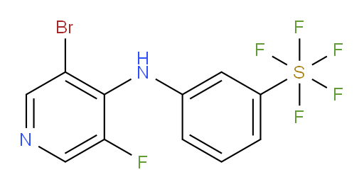3-((3-bromo-5-fluoropyridin-4-yl)amino)(pentafluoromercapto)benzene