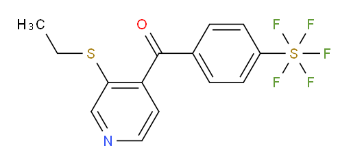 (3-(ethylthio)pyridin-4-yl)(4-(pentafluoromercapto)phenyl)methanone