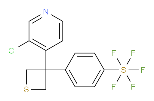 4-(3-(3-chloropyridin-4-yl)thietan-3-yl)(pentafluoromercapto)benzene