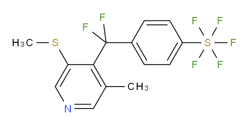 4-(difluoro(3-methyl-5-(methylthio)pyridin-4-yl)methyl)(pentafluoromercapto)benzene