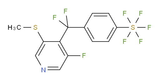 4-(difluoro(3-fluoro-5-(methylthio)pyridin-4-yl)methyl)(pentafluoromercapto)benzene