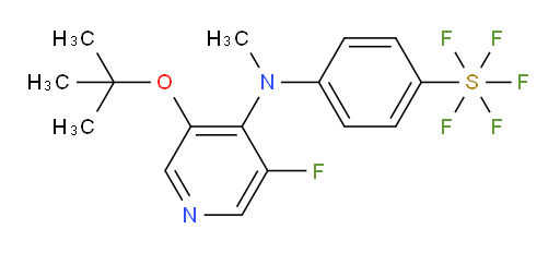 4-((3-(tert-butoxy)-5-fluoropyridin-4-yl)(methyl)amino)(pentafluoromercapto)benzene