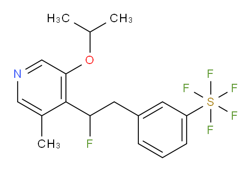 3-(2-fluoro-2-(3-isopropoxy-5-methylpyridin-4-yl)ethyl)(pentafluoromercapto)benzene