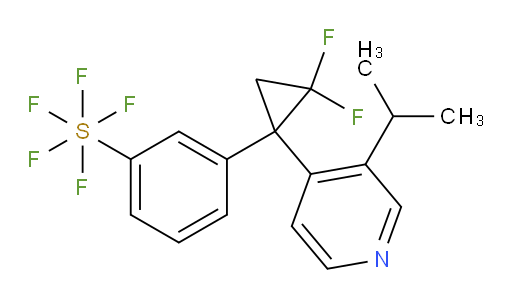 3-(2,2-difluoro-1-(3-isopropylpyridin-4-yl)cyclopropyl)(pentafluoromercapto)benzene
