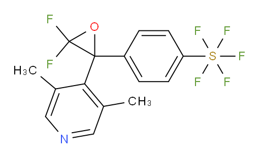 4-(2-(3,5-dimethylpyridin-4-yl)-3,3-difluorooxiran-2-yl)(pentafluoromercapto)benzene
