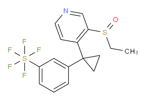 3-(1-(3-(ethylsulfinyl)pyridin-4-yl)cyclopropyl)(pentafluoromercapto)benzene