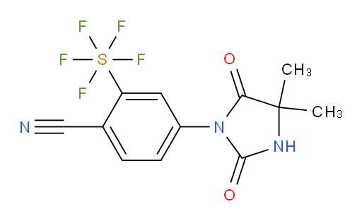 [2-Cyano-5-[4,4-dimethyl-2,5-dioxo-1-imidazolidinyl]phenyl]sulfur pentafluoride