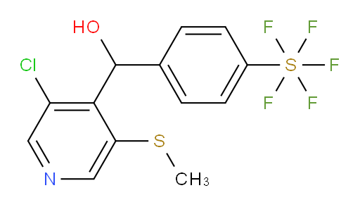 (3-chloro-5-(methylthio)pyridin-4-yl)(4-(pentafluoromercapto)phenyl)methanol
